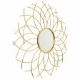 Wall mirror Alexandra House Living Golden 3 x 89 x 89 cm Circle For Discount