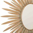 Wall mirror Alexandra House Living Golden Glass Iron 3 x 92 x 92 cm Discount