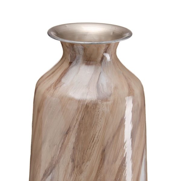 Vase Beige Iron 28 x 28 x 84 cm Online now