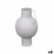 Vase Sphere Grey Steel 15 x 23 x 13 cm (6 Units) on Sale