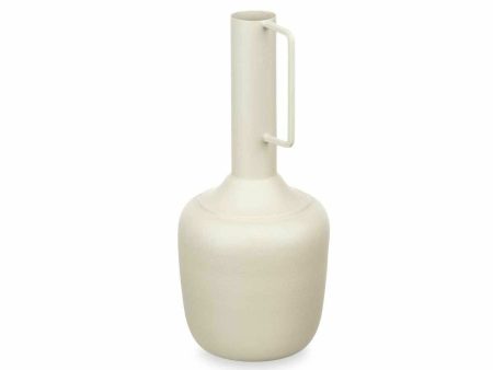 Vase With handle Light brown Steel 12 x 30 x 12 cm (6 Units) Hot on Sale