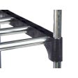 Shoe Rack 4 Shelves 76 x 26 x 58 cm Silver Black Metal (6 Units) Online Sale