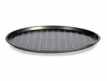 Baking tray Pizza Grey Carbon steel 33 x 1 x 33 cm (24 Units) Hot on Sale