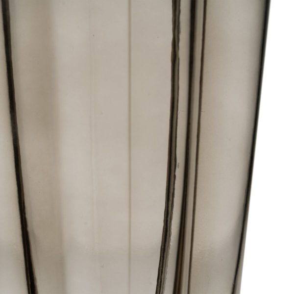 Vase Grey Crystal 15,5 x 15 x 25 cm Hot on Sale