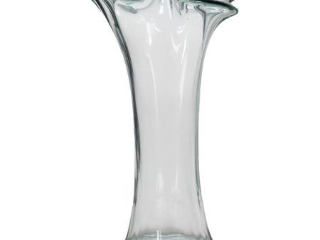 Vase WE CARE Beige recycled glass 20 x 20 x 30 cm Online Hot Sale