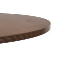 Table Black Natural MDF Wood 80 x 80 x 75 cm For Sale