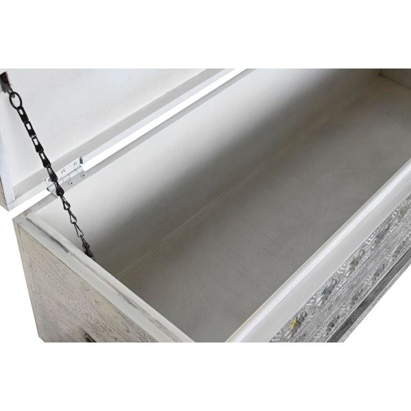 Chest DKD Home Decor Ceramic Grey White Mango wood (116 x 40 x 50 cm) on Sale