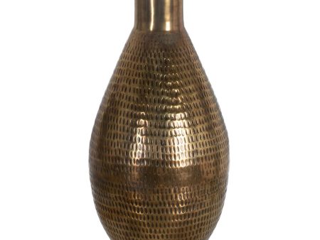 Vase Bronze Golden Aluminium 32 x 32 x 62,5 cm Hot on Sale