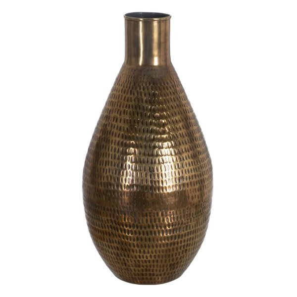 Vase Bronze Golden Aluminium 32 x 32 x 62,5 cm Hot on Sale