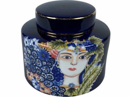 Vase DKD Home Decor Face Porcelain Blue Multicolour 17 x 17 x 16 cm Online