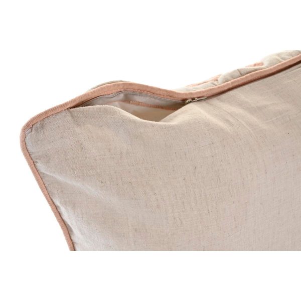 Cushion DKD Home Decor 50 x 15 x 50 cm Beige Pink Aluminium Traditional 50 x 1 x 50 cm Online Sale