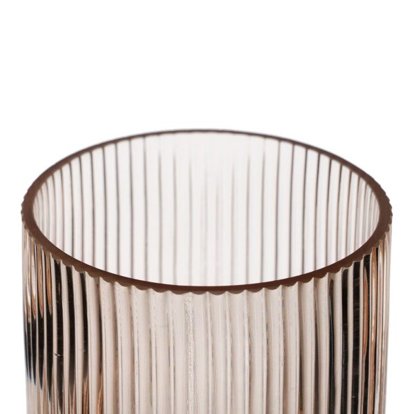 Vase Brown Crystal 13,5 x 13,5 x 22 cm Online now