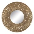 Wall mirror Golden Crystal Iron 76,5 x 7 x 76,5 cm Hot on Sale