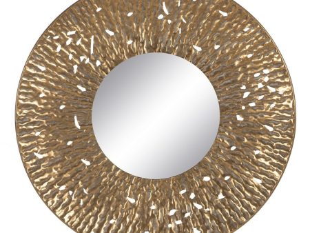 Wall mirror Golden Crystal Iron 76,5 x 7 x 76,5 cm Hot on Sale