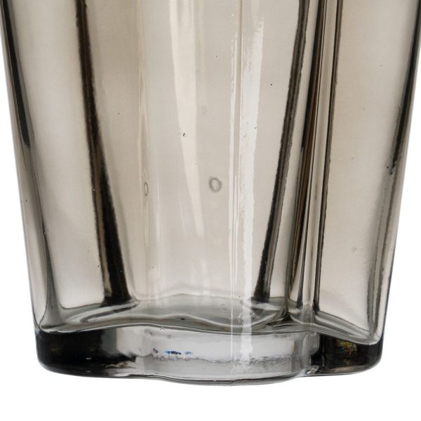 Vase Grey Crystal 15,5 x 15 x 25 cm Hot on Sale