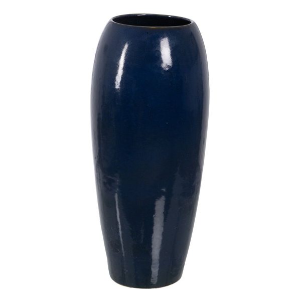 Vase Blue Ceramic 35 x 35 x 81 cm For Discount