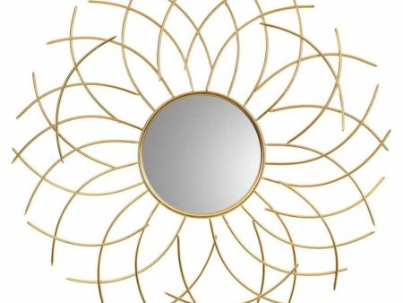 Wall mirror Alexandra House Living Golden 3 x 89 x 89 cm Circle For Discount