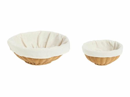 Basket set Andrea House ms73144 synthetic rattan Ø 29 x 9 cm 2 Pieces Hot on Sale