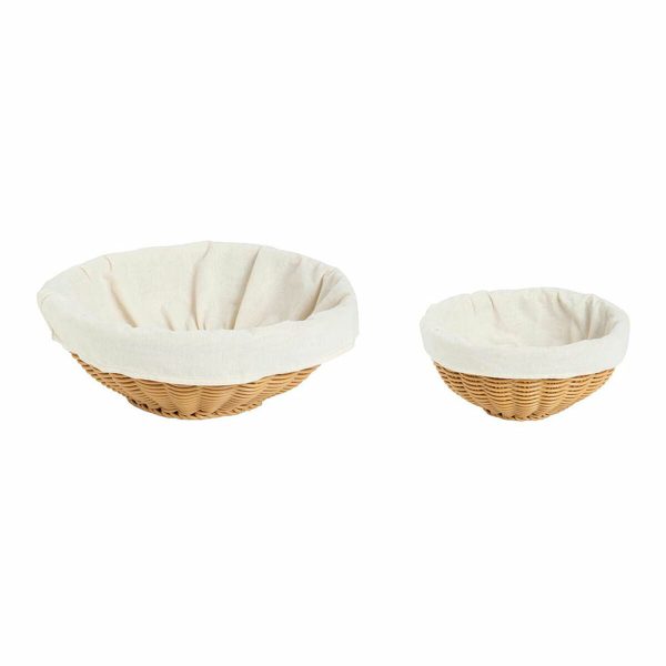 Basket set Andrea House ms73144 synthetic rattan Ø 29 x 9 cm 2 Pieces Hot on Sale