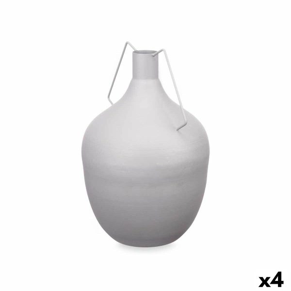 Vase Caraffe Grey Steel 24 x 40 x 24 cm (4 Units) Online now