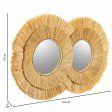 Wall mirror Alexandra House Living Brown 73 x 3 x 116 cm Circle For Sale