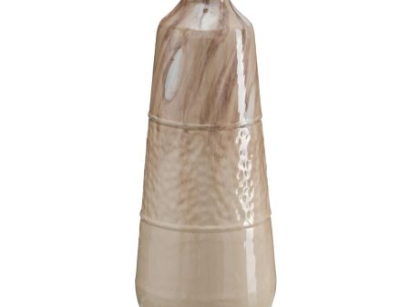 Vase Beige Iron 28 x 28 x 68 cm Fashion