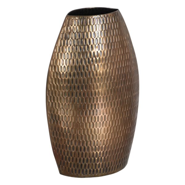 Vase Golden Aluminium 10 x 21 x 33 cm For Sale