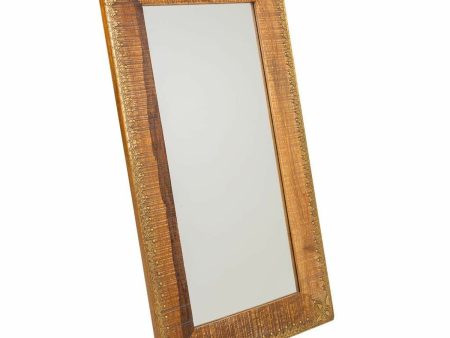 Wall mirror Alexandra House Living Brown 1 x 88 x 49 cm Rectangular Online now