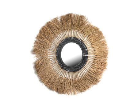 Wall mirror Romimex Natural Vegetable fibre 100 x 4 x 100 cm Online