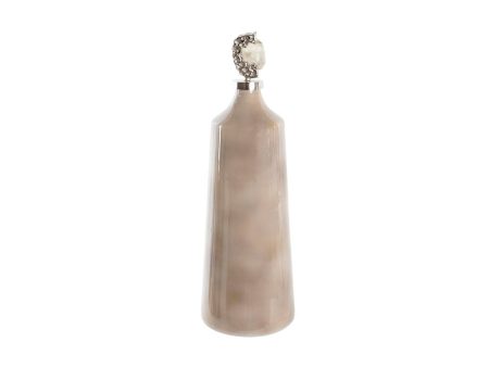 Vase DKD Home Decor Crystal Pink Stone (19 x 19 x 59 cm) Discount