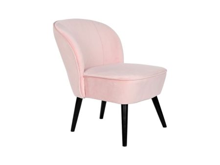 Armchair DKD Home Decor Black Light Pink Wood 60 x 70 x 78 cm For Cheap