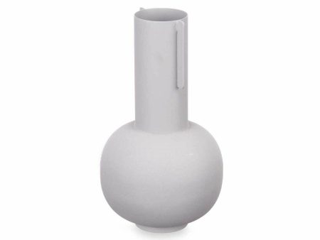 Vase Grey Steel 14 x 28 x 14 cm (6 Units) For Discount