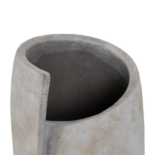 Vase Grey Cement Face 21 x 18 x 32,5 cm Cheap