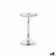 Candle Holder Silver Aluminium 10 x 17 x 8,5 cm (8 Units) Sale