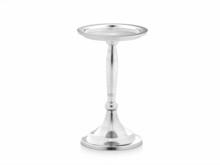 Candle Holder Silver Aluminium 10 x 17 x 8,5 cm (8 Units) Sale