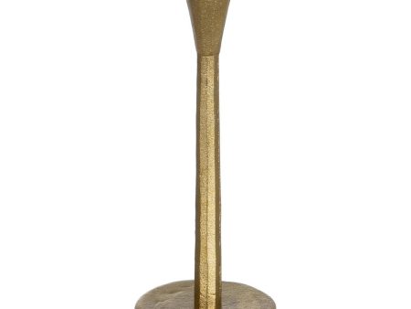 Candleholder Golden Aluminium 10 x 10 x 27 cm Sale