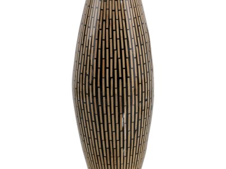 Vase Black Beige 20 x 20 x 50 cm Fashion