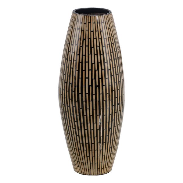 Vase Black Beige 20 x 20 x 50 cm Fashion