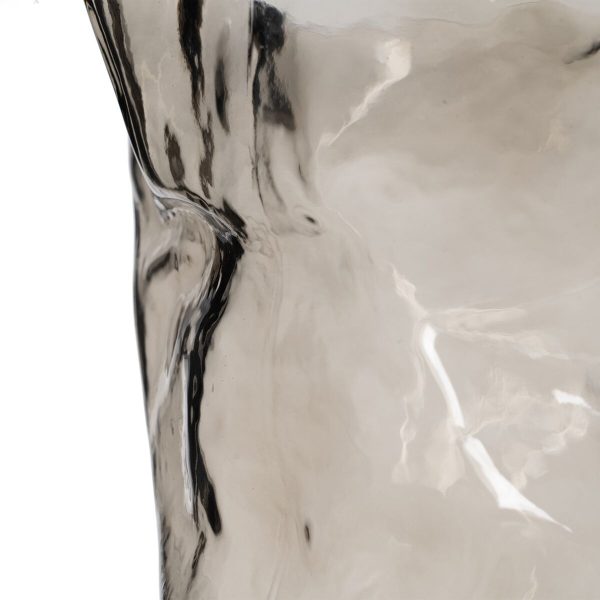 Vase Grey Crystal 19 x 17 x 38,5 cm For Cheap