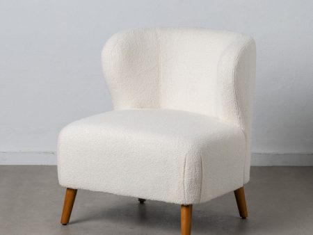 Armchair 72 x 78 x 82 cm Rubber wood White Online Sale