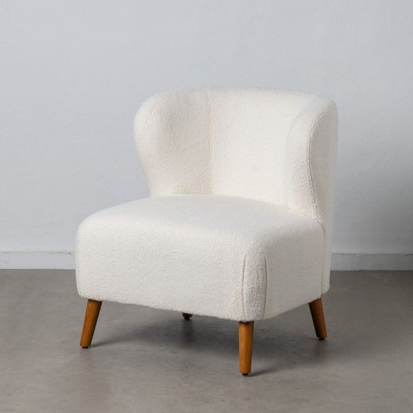 Armchair 72 x 78 x 82 cm Rubber wood White Online Sale