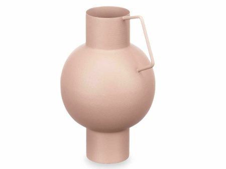 Vase Sphere Sand Steel 15 x 23 x 13 cm (6 Units) Online Sale