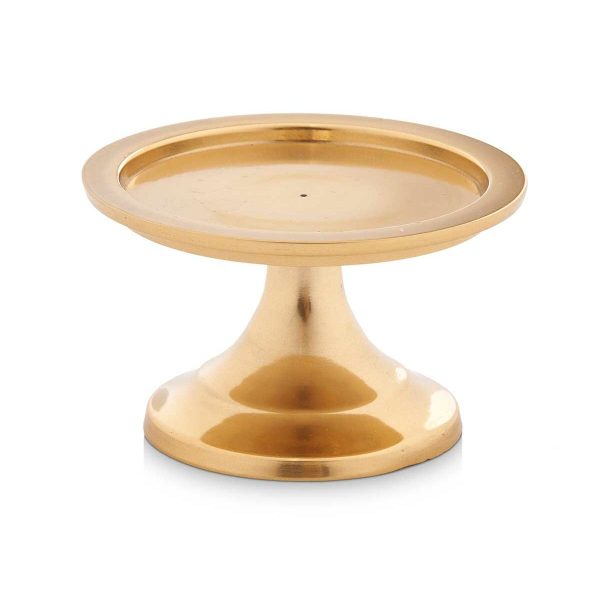 Candle Holder Golden Aluminium 10 x 6 x 10 cm (12 Units) Cheap