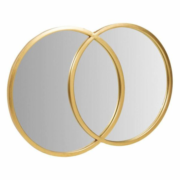 Wall mirror Alexandra House Living Golden 60 x 3 x 90 cm Geometric Discount