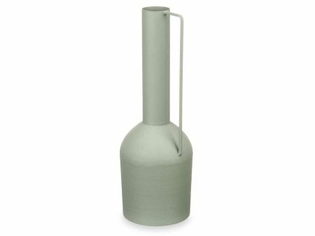 Vase Height Green Steel 13 x 39 x 13 cm (6 Units) Online Sale