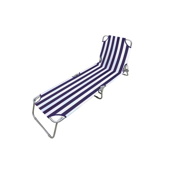 Sun-lounger Marbueno Stripes Blue White 187 x 24 x 55 cm Fashion