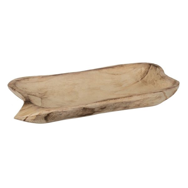 Tray Natural Wood 46 x 24 x 5 cm Discount