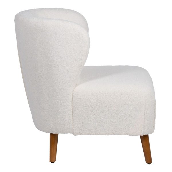 Armchair 72 x 78 x 82 cm Rubber wood White Online Sale