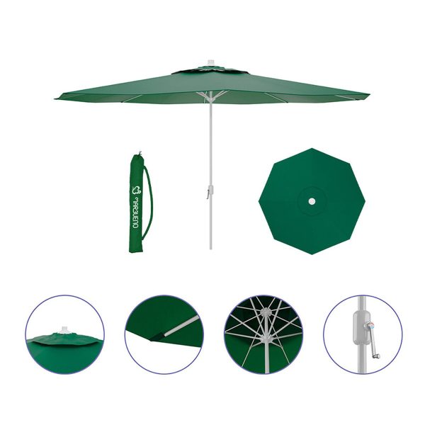 Sunshade Marbueno Green Polyester Steel Ø 300 cm Online