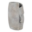 Vase Grey Cement Face 18,5 x 16 x 27,5 cm Online